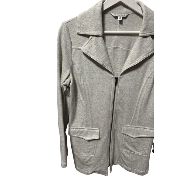 Cabi Style#210 Foldover Collar Jacket Size Medium Heather Gray EUC - Picture 4 of 12